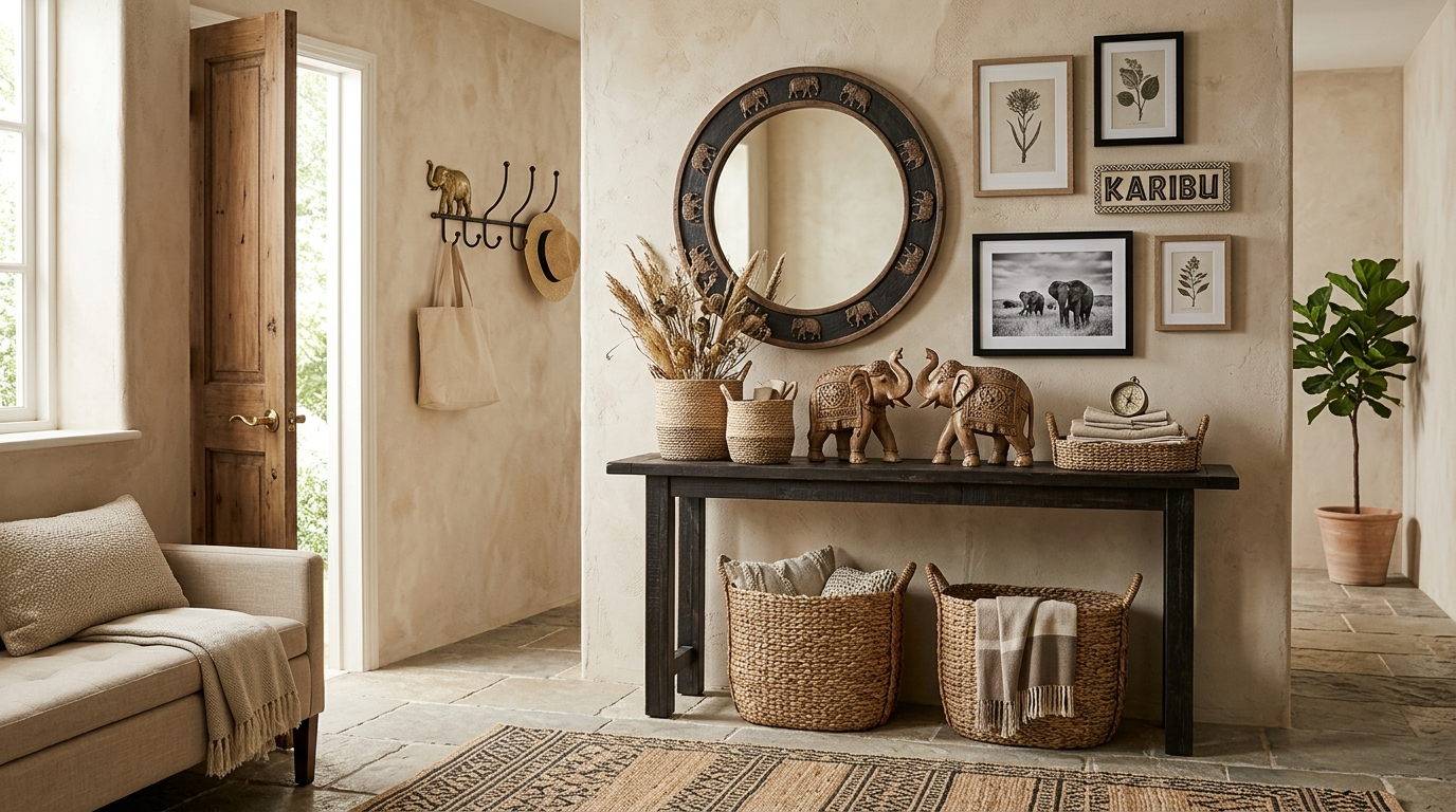 Build a calm neutral base so the motif feels elegant